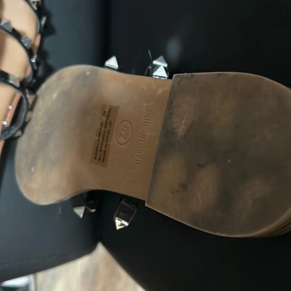 Steve Madden black slides sandal with studs size 7.5 - Picture 5 of 6